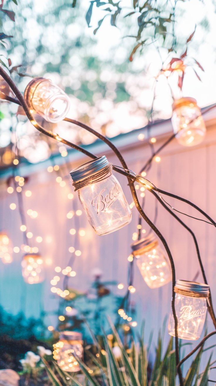 Solar Lanterns Mason Jar Hanging Lights