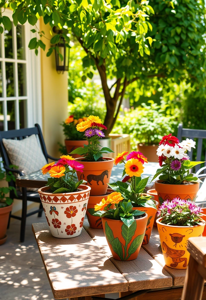 10 Stunning Craft Ideas for Adults That You'll Want to Try Today! - 2. Hand-Painted Terracotta Pots