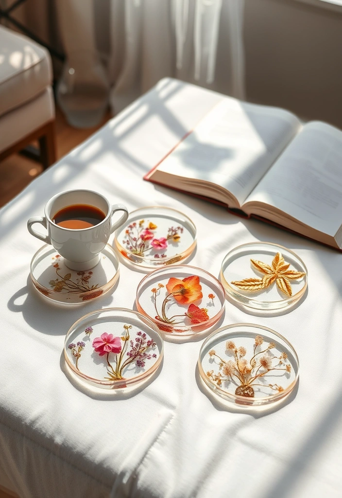 10 Stunning Craft Ideas for Adults That You'll Want to Try Today! - 4. Elegant Resin Coasters