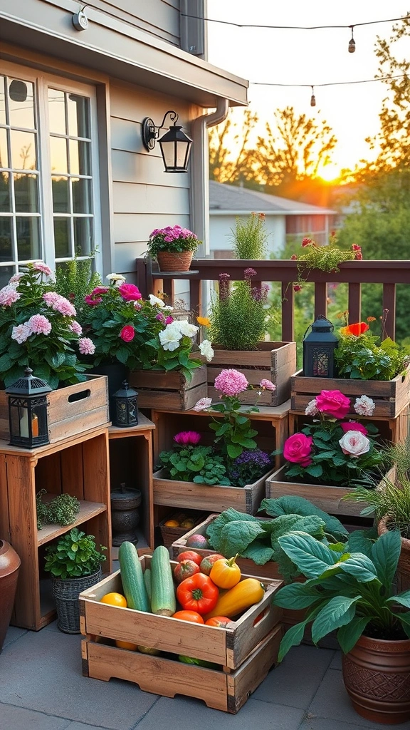 10 Cheap and Easy DIY Raised Garden Bed Ideas You Need to Try ASAP! - 3. Wooden Crate Wonders