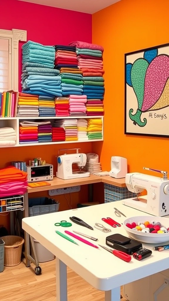 7 Stunning Sewing Room Designs You Won't Believe Exist! - 3. The Color Explosion