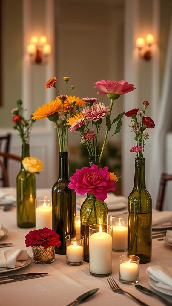 12 Trash-to-Treasure Crafts for a Unique Home Aesthetic - 7. Recycled Wine Bottle Vases